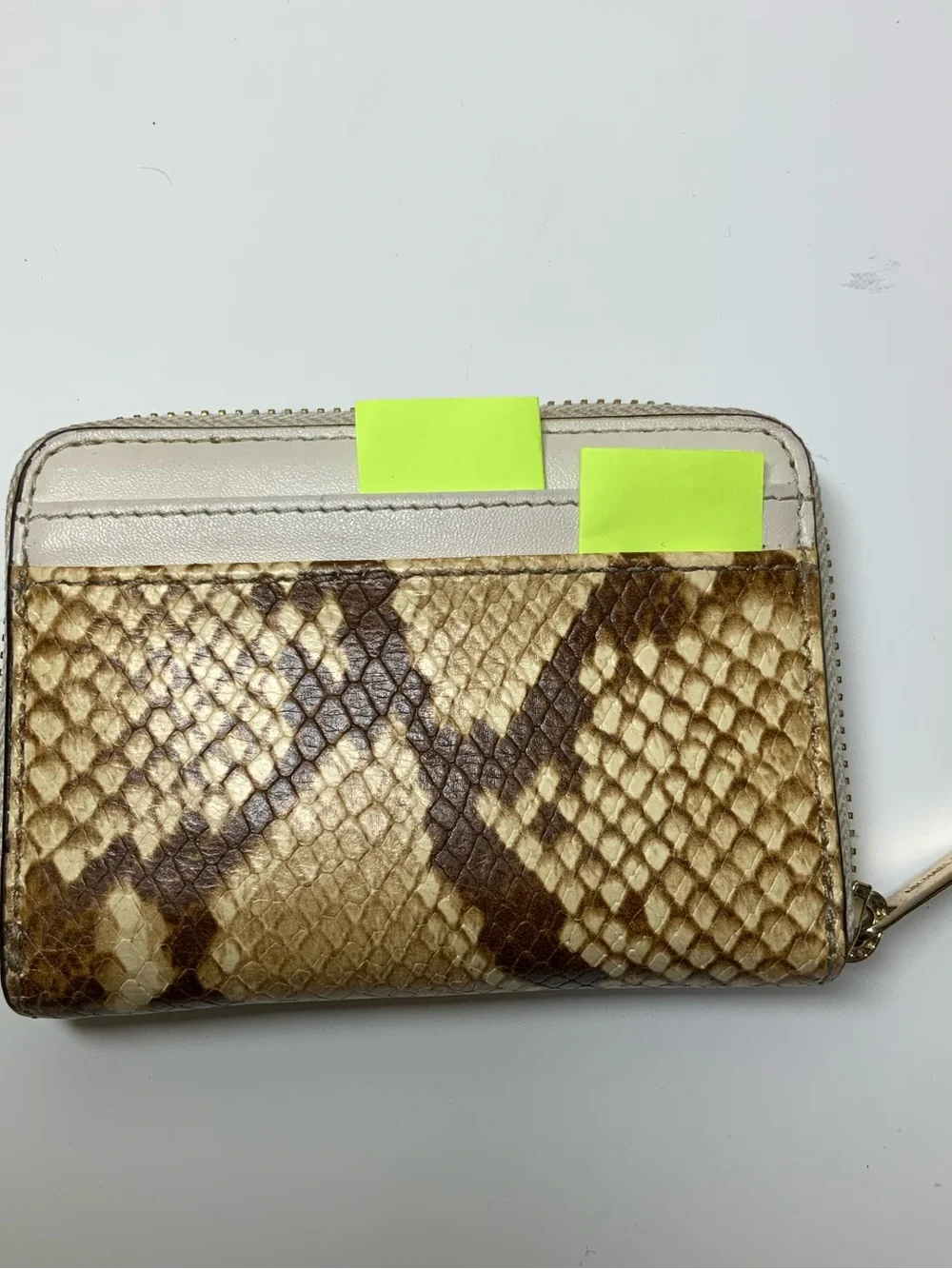 Michael Kors Jet Set Travel Python-Embossed Leather Zip Wallet